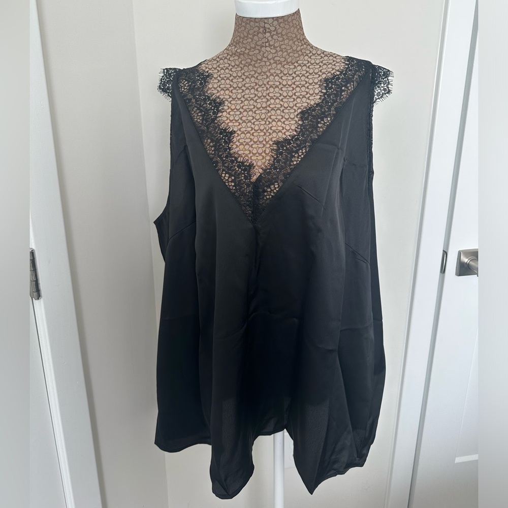 Satin & Lace Detail Tank